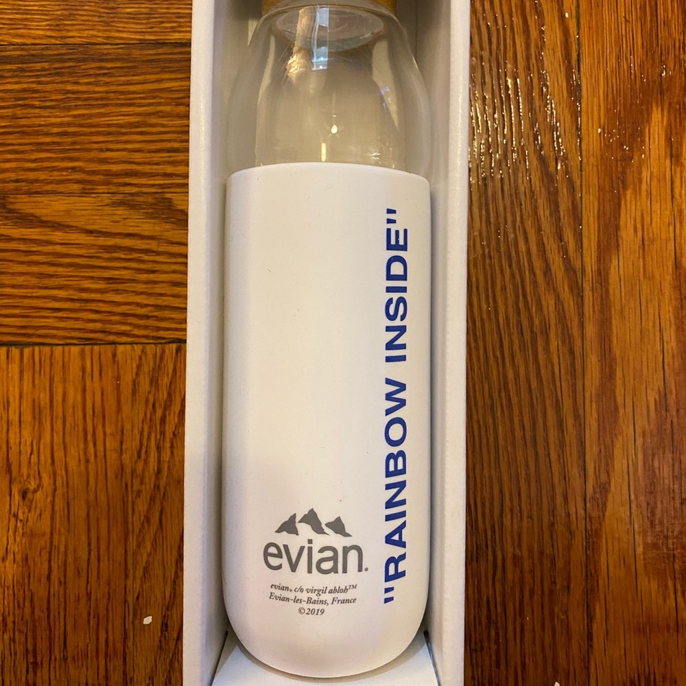 Virgil Abloh x Evian x Soma “Rainbow Inside” water bottle